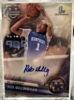 ROB DILLINGHAM Kentucky 2023-24 Bowman University Chrome Lava AUTO #d /199 -  KY • $95