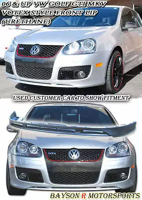 Fits 05-10 VW GTI Ground Effect V-Style Front Lip (Urethane) • $139.99