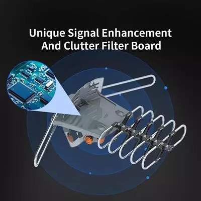 360° UV Dual-band Outdoor Antenna With Stand Black，High Quality And Convenient • $45.50