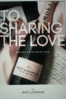 Moet Rose Sharing The Love Poster 24 By 36 • $18
