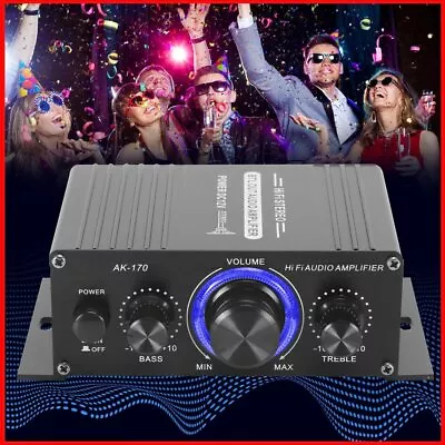 40W Power Digital Amplifier HIFI Mini Stereo Audio AMP  FM Mic Home Car UK • £10.89