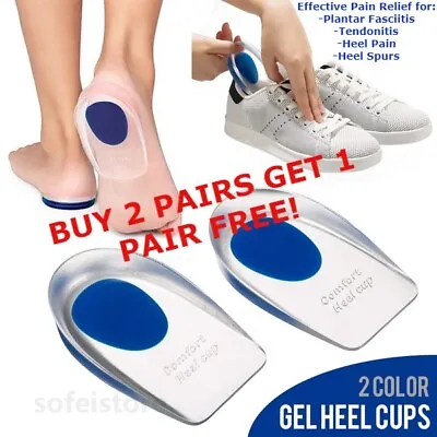 £3.75 • Buy Foot Pain Relief Plantar Fasciitis Gel Heel Spur Support Cushion Insoles Pad UK