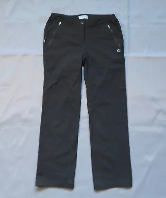 CRAGHOPPERS Women’s Kiwi ProStretch Trousers Size 8S Black • £17.99