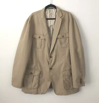 Life Khaki NWT $220 Sz 50L Men’s Safari Utility Jacket Blazer Travel  Beige • $95