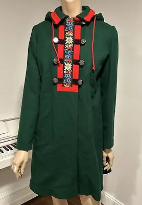 Vintage Macwil Wool Embroidered Green Coat Jacket 60’s • $126.65