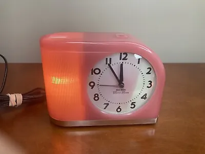 Westclox Big Ben Moonbeam Lighted Alarm Clock Pink Working Model 43000 Repair • $24.78