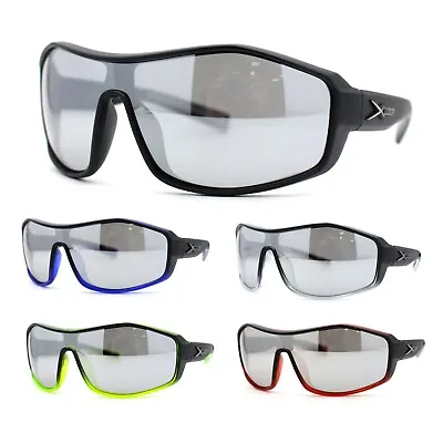 Xloop Mirror Lens Mens Shield Sport Oversize Plastic Sunglasses • $12.95