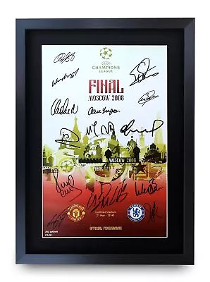 Man United 2008 Champions League Final Framed A3 Poster Football Fan • $37.21