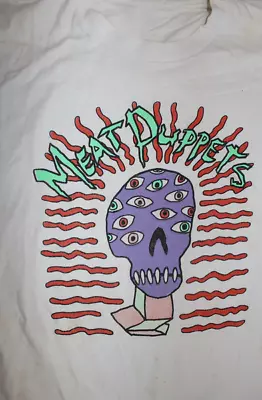 Meat Puppets Band Men T-shirt White Cotton Unisex Tee All Sizes • $22.79