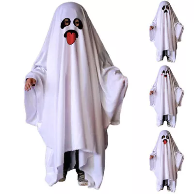 Child Kids Halloween Ghost Clothes Cosplay Costume Cloak Party Fancy Dress Up • $25.99