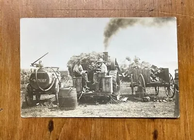 Avery Steam Engine Farm Tractor Coal Wagon RPPC ~1910 • $55