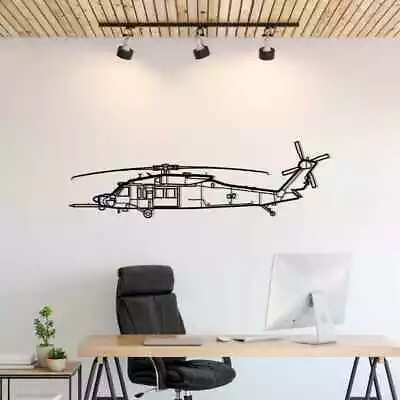 Wall Art Home Decor 3D Acrylic Metal Plane Aircraft USA Silhouette MH-60M • $87.99