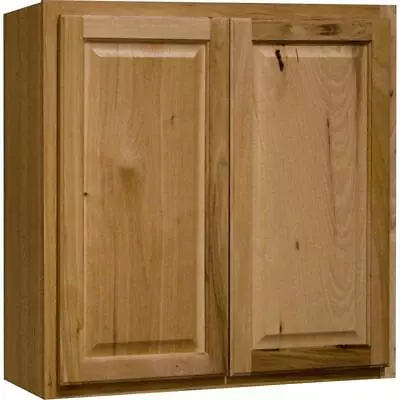 Hampton Bay Wall Kitchen Cabinet 30  Adjustable Shelves Framed Natural Hickory • $299.04