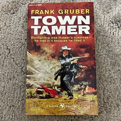 Town Tamer Western Paperback Book By Frank Gruber From Bantam Books 1959 • $7.49