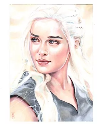 Game Of Thrones Daenerys / Khaleesi Emilia Clarke  1/1 ACEO Veronica O'Connell • $125