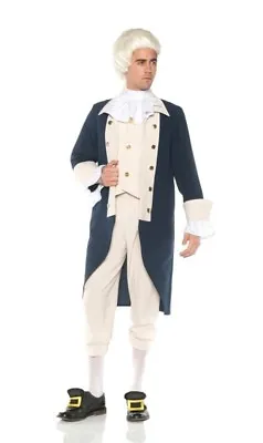 Founding Father Costume Colonial Man Historical Washington Adult Men's Std-XXL • $60.95