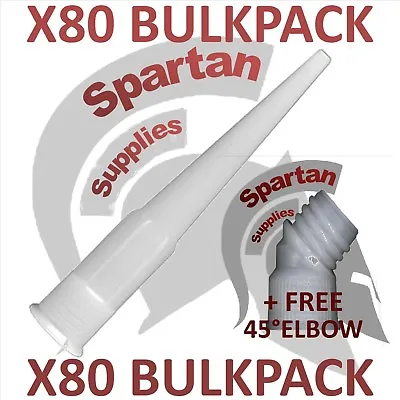 X 80 Bulk Pack Spare Nozzles For 310ml Cartridges Silicone Sealant Mastic Caulk • £5.99