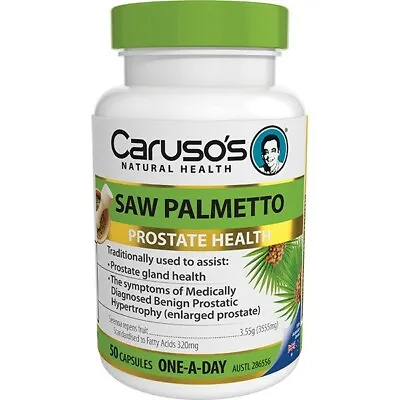 $72 • Buy 2 X Caruso's Saw Palmetto 50 Tablets (total 100) - Prostate
