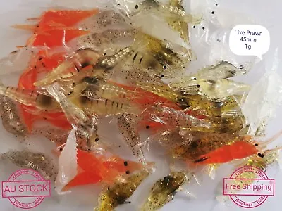 $6.59 • Buy 20 X Soft Plastic Bass Yabbie Prawn Shrimp Fishing Lure 50mm Tackle BREAM Lures