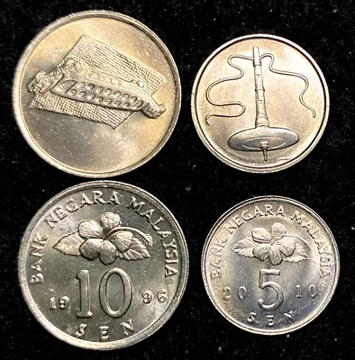 Malaysia 2 Coins Set 5 Sen  10 Sen UNC World Coins • $3.75