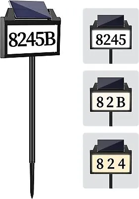 House Numbers Solar Powered LED Address Sign Stake Light For Outside Yard Street • $21.99