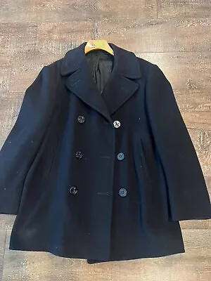 US Navy Issued Pea Coat Vintage 1960s All Wool  Men's 40R EUC • $79.99