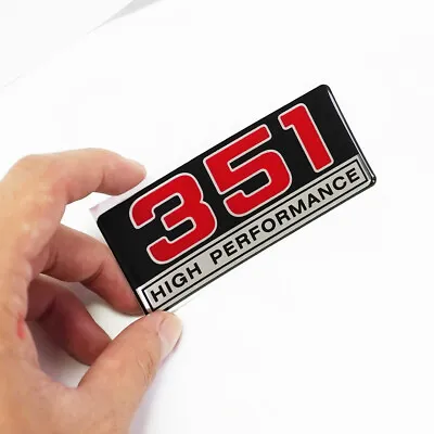 1X 5.8 Liter 351 High Performance Engine Emblem Badge Resin Logo Red Black  • $11.99