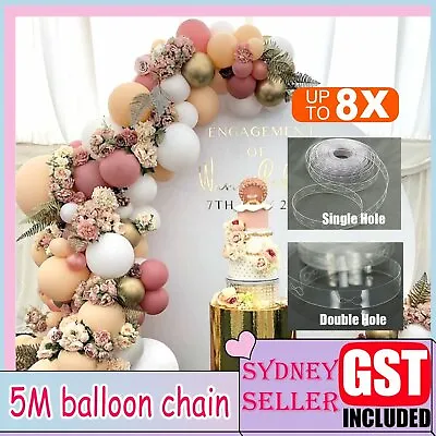 5M Balloon Decorate Strip Arch Garland Connect Chain DIY Tape Party Bar Decor AU • $1.45