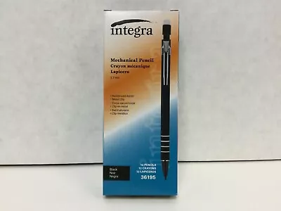 Integra Rubber Barrel 0.7 Mm Mechanical Pencil Black Rubber Barrel 1 Dozen • $5.25