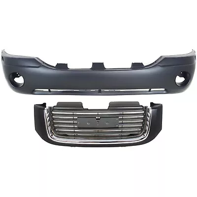 Bumper Cover Kit For 2002-2009 GMC Envoy Sport Utility Front 2pc With Grille • $197