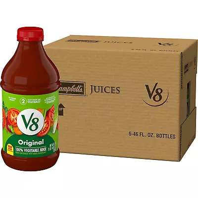 V8 Original 100% Vegetable Juice Vegetable Blend With Tomato Juice 46 FL OZ Of • $43.03