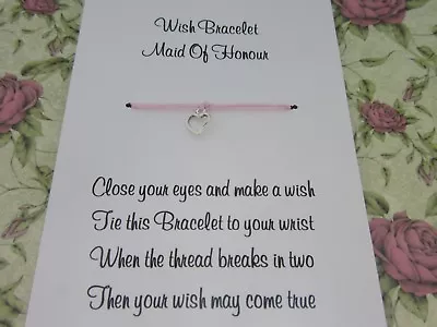 Hen Party Wish Bracelet Wedding Favour Gift Bride To Be Bridesmaid Team Hen * • £2.80