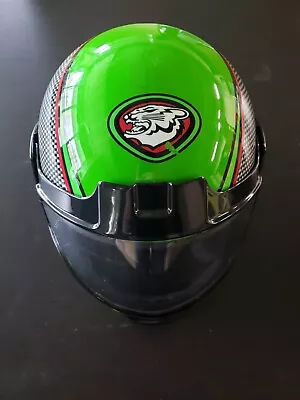 Arctic Cat Snowmobile Green Helmet XL Vintage 2001 Full Face With Hinged Visor • $150