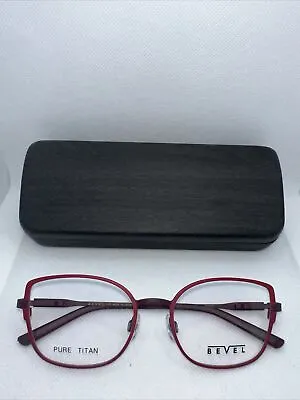 Bevel Pure Titanium 8720 52/18 Red Women Eyeglass Frames With Case Y19 • $165