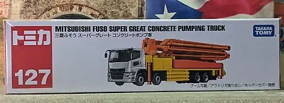 Tomica #127 Mitsubishi Fuso Super Great Concrete Pumping Truck Usa Stock!!! • $14.99