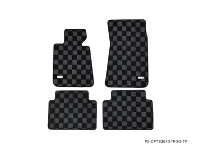 P2M FRONT & REAR Checkered Carpet Floor Mats For BMW E30 3 Series 4/5 Door New • $95