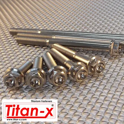 M6 Titanium Motorsport Hex Drilled Head Flange Bolt 10 To 100mm  With 1mm Pitch • £3.35