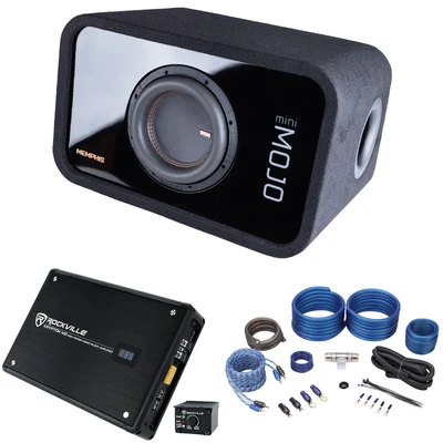 $379.95 • Buy Memphis Audio MJME6S1 6.5  1400w MOJO Car Subwoofer In Sub Box+Amplifier+Amp Kit