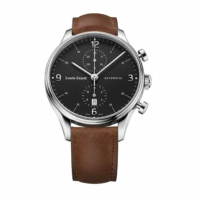 Louis Erard Watch Heritage Classic Chronograph Black Swiss Made • £935.40