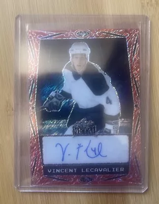 2024 Leaf Metal Legends Hockey VINCENT LECAVALIER Orange Auto Autograph 2/6 • $16.99