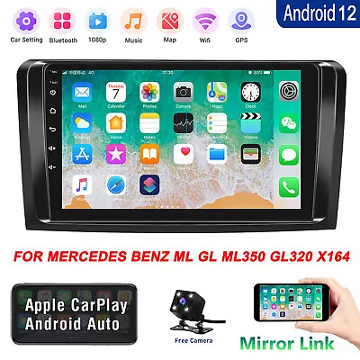 Android 12 Car Radio Stereo Gps Carplay Fit Mercedes Benz Ml Gl Ml350 Gl320 X164 • $147.03