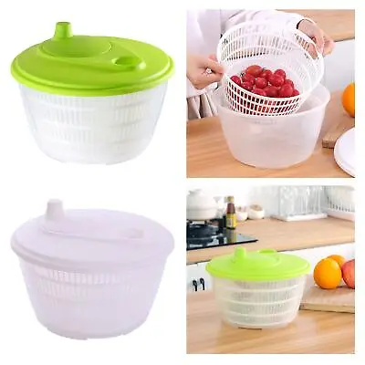 Manual Lettuce Dryer 3L With Bowl Colander Hand Crank • $20.39