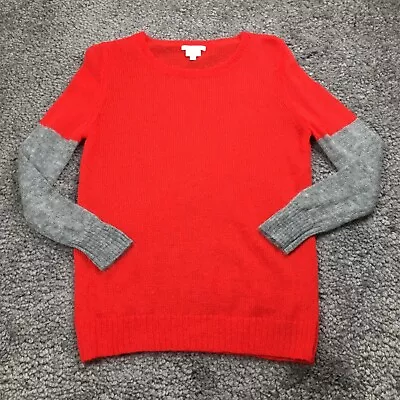 VTG Leroy & Perry Womens Mohair Blend Sweater Size L Red Gray Colorblock NWT • $24.49