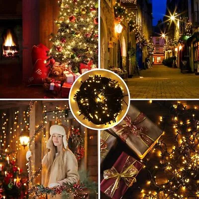 Christmas String Lights Outdoor Indoor Fairy Lights 8 Modes 300 LED 105FT E-10 • $21.24