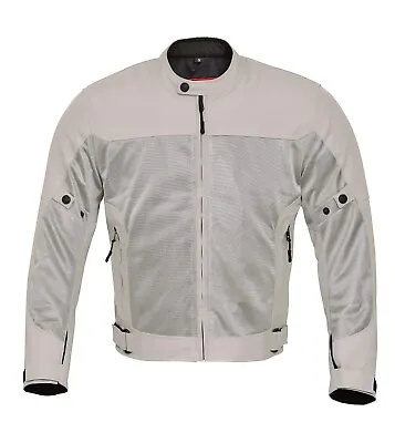 WICKED STOCK Mens Motorcycle Jacket-Air Mesh Biker Jacket Men-Dual Sport  MBJ056 • $71.29