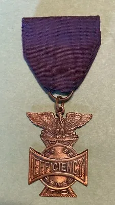 C. 1930s Bronze ROTC Efficiency Medal With Ribbon • $54