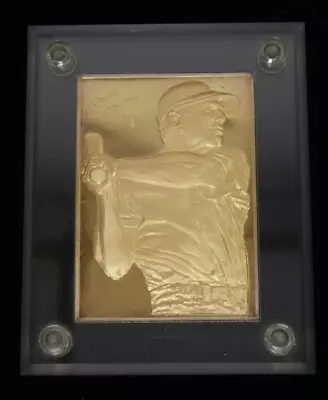 Mickey Mantle Sportstrikes 6 Oz .999 24k Karat Gold Plated Silver Bar Ingot /150 • $999.99