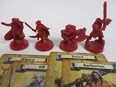 HeroQuest 4x HERO Minis & Cards NEW!! • $24.90