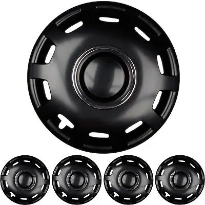 Hubcaps 14 Inch   Alabaster   IN Black 4x Premium Design Hub Caps • $155.22