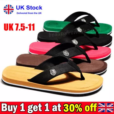 Men|Women Classic Slip On Flip Flops Sandals Size 6.5-10 UK BEACH*SPORT.SLIPPERS • £5.66